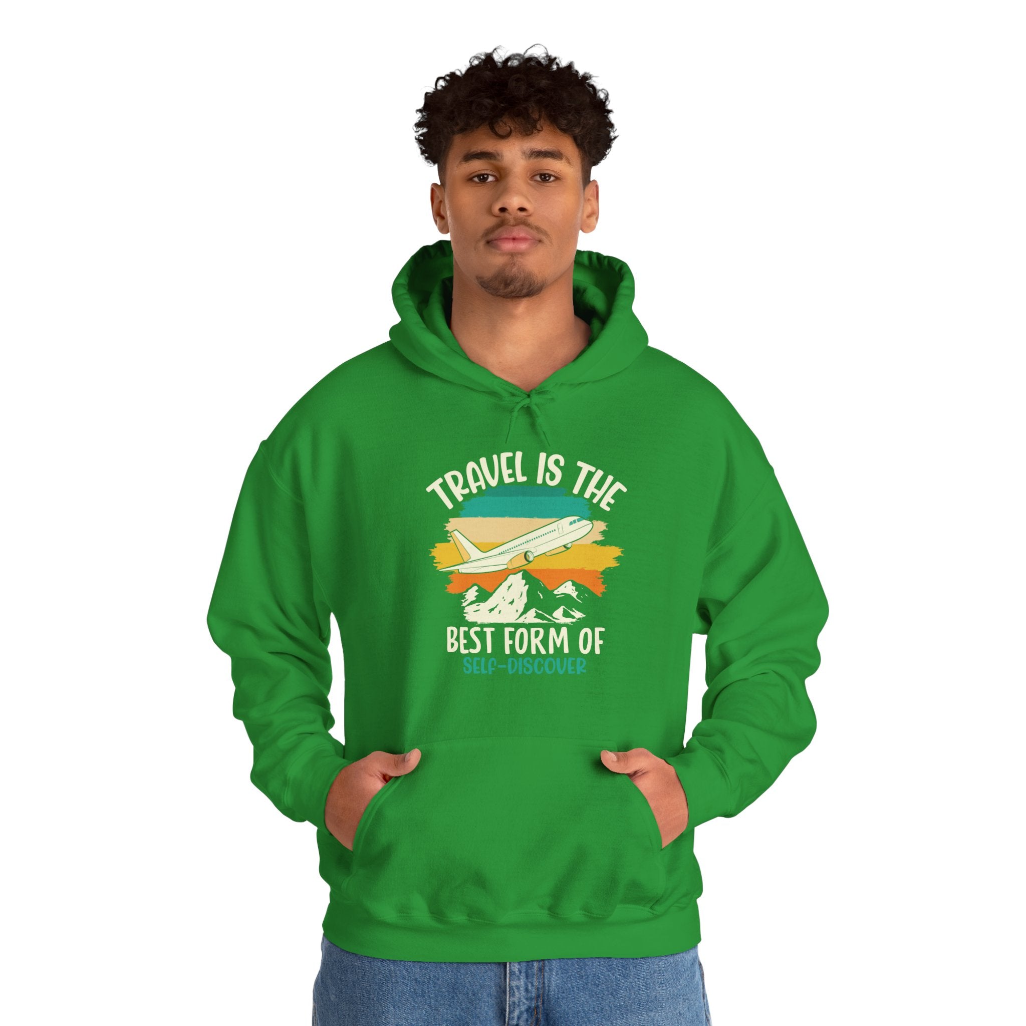 Travel is the best form of Discovery Unisex Heavy Blend™ Hoodie Sweatshirt