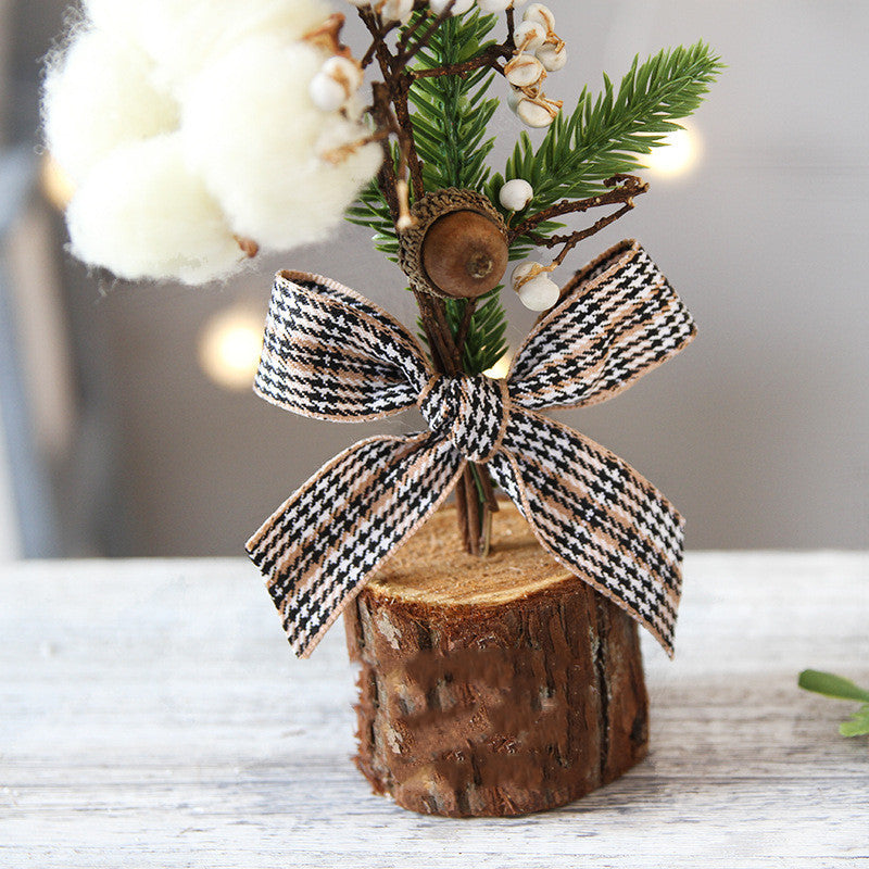 Mini Potted Christmas Tree – Small Faux Holiday Decoration | Eco-Friendly Desk, Window, or Office Décor (10–11” Tall)