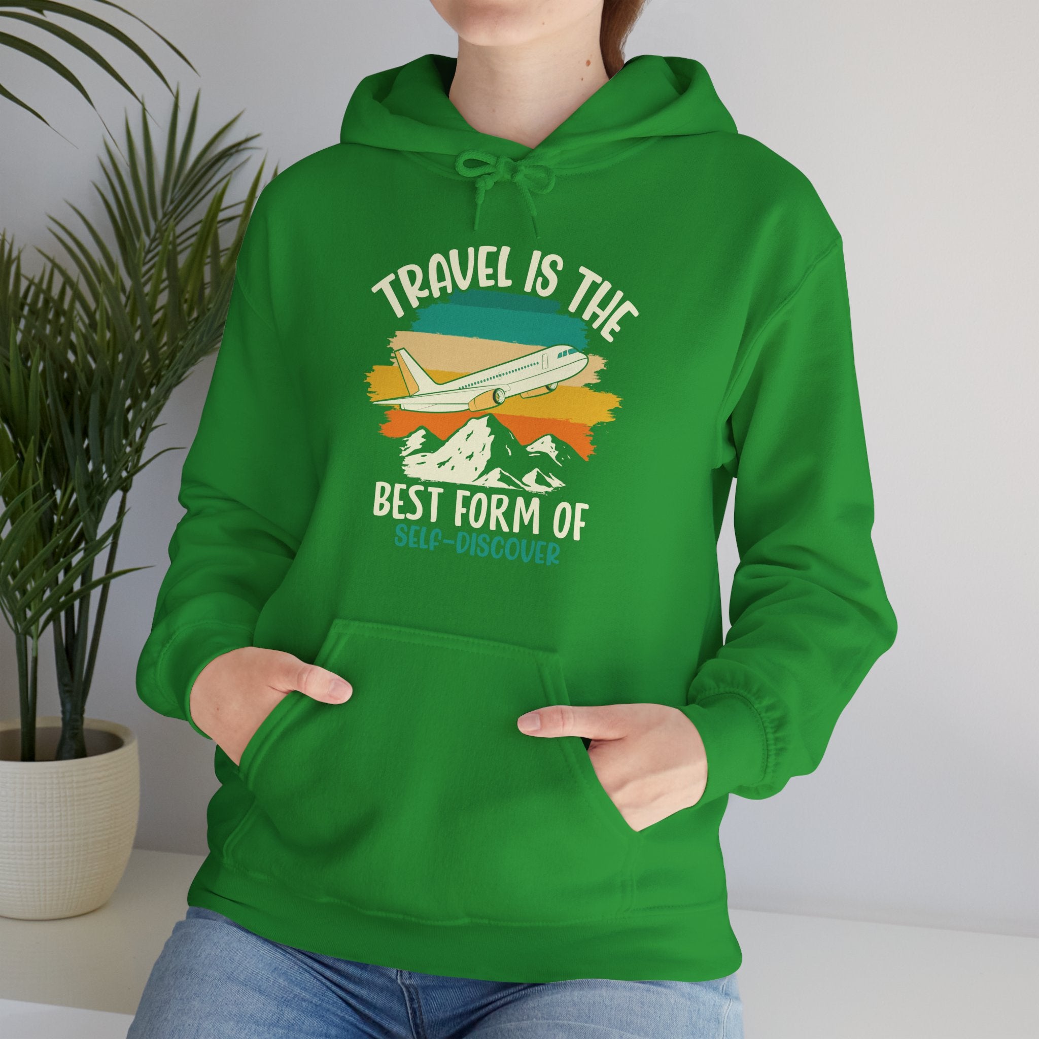 Travel is the best form of Discovery Unisex Heavy Blend™ Hoodie Sweatshirt