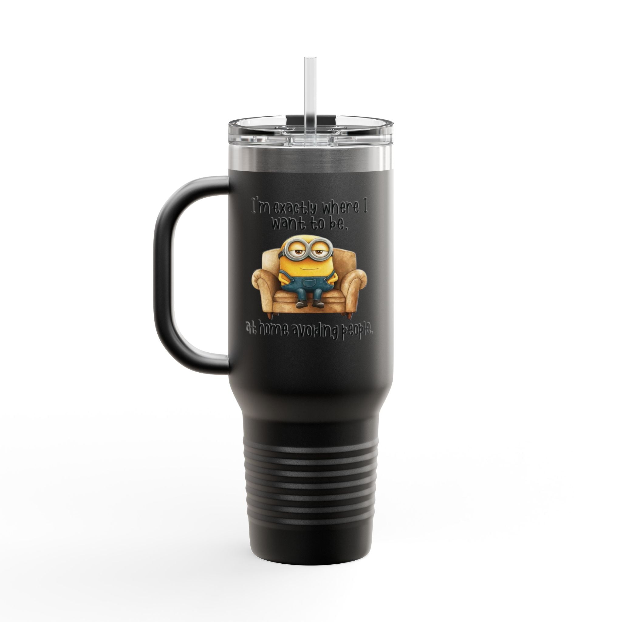 Fun Insulated Travel Mug - 40oz Adventure, Perfect for Coffee Lovers, Trending Gift for Minion Fans, Home & Outdoors Tumbler
