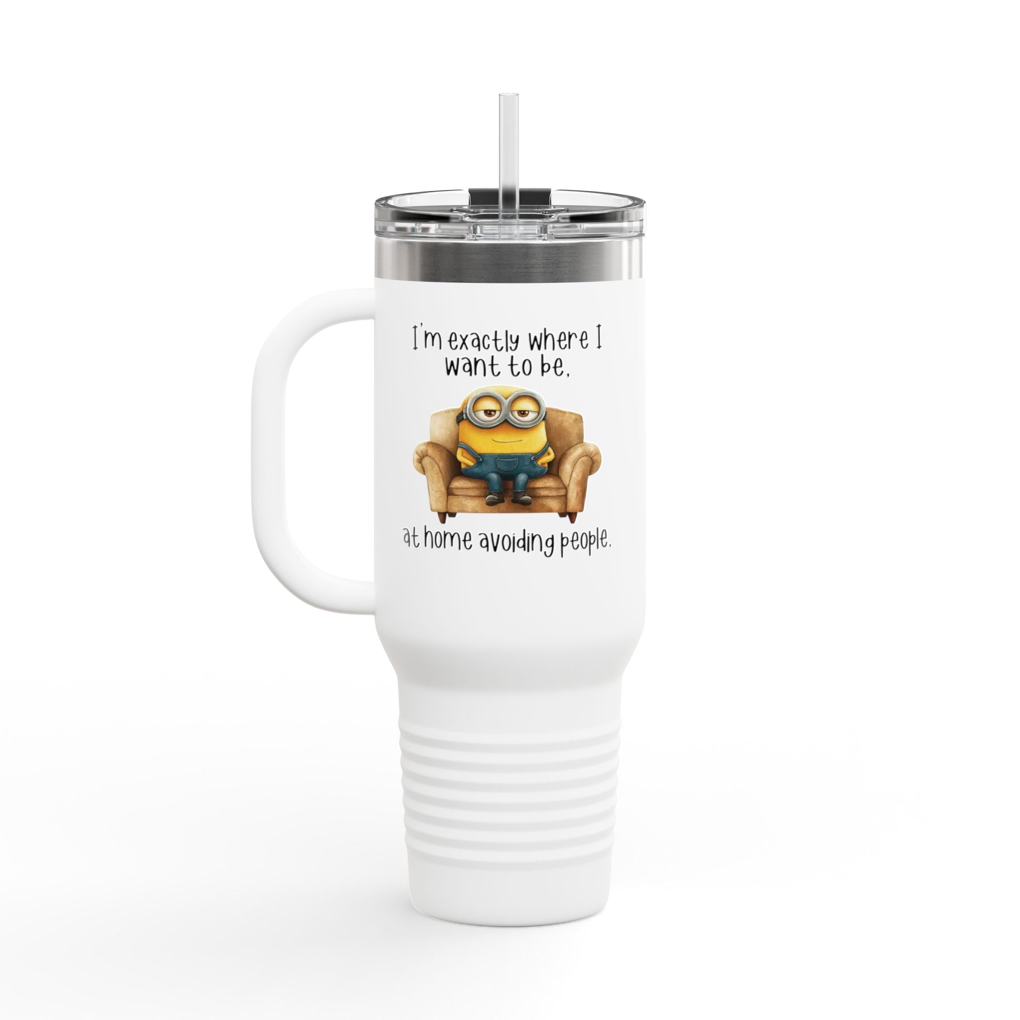 Fun Insulated Travel Mug - 40oz Adventure, Perfect for Coffee Lovers, Trending Gift for Minion Fans, Home & Outdoors Tumbler