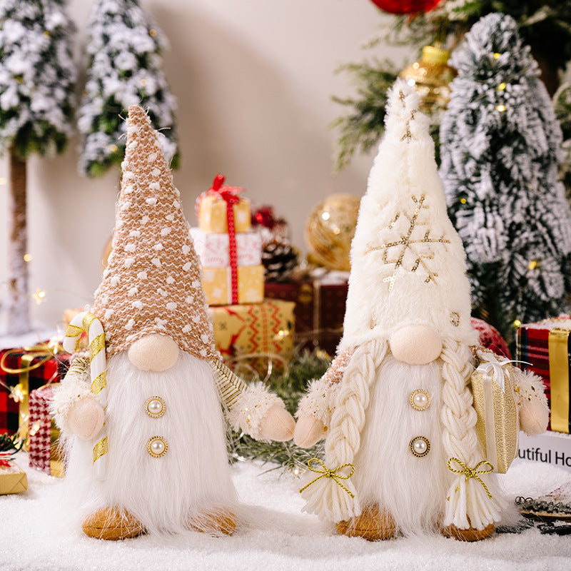 Christmas Gnome Plush Doll Ornaments – Santa, Rudolph & Gingerbread Gnomes | Holiday Tabletop Décor, Festive Home Decoration, Gift Idea
