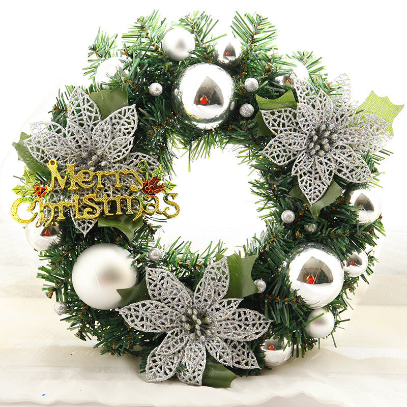 Christmas Wreath – Multicolor Plastic Holiday Door Decoration, Festive Front Door Decor, Seasonal Home Ornament for Winter Che