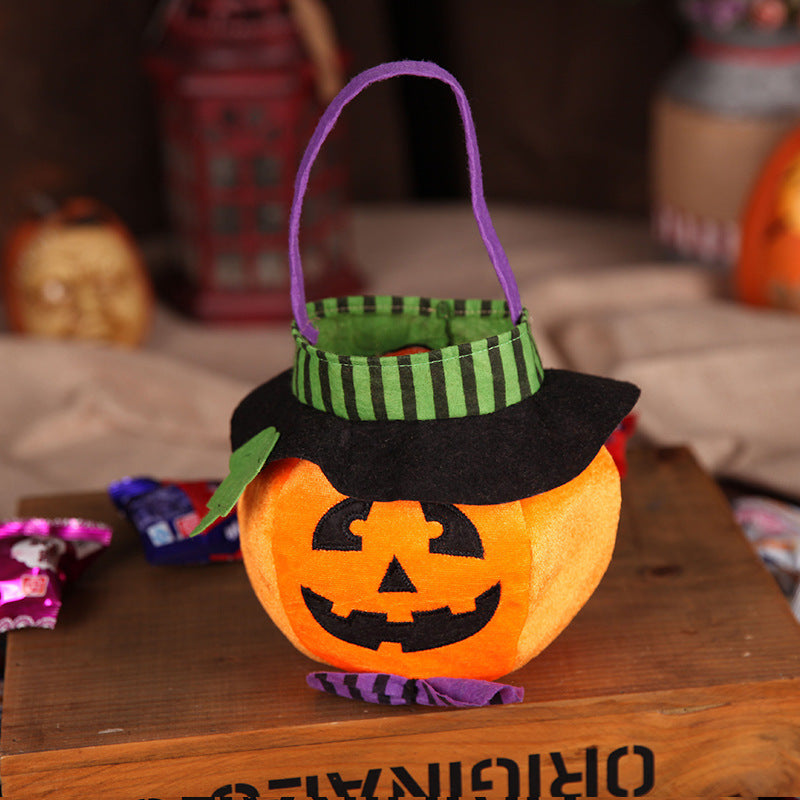 Halloween Candy Bags – Pumpkin & Witch Design | Reusable Trick or Treat Tote | Kids Party Favor, Holiday Gift Basket, DIY Craft Supply