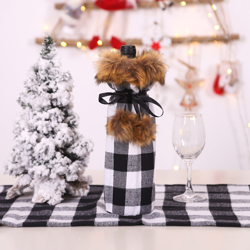 Christmas Wine Bottle Cover – Gnome or Santa Hat Decoration | Festive Holiday Table Décor, Gift Wrap Bag for Wine or Champagne