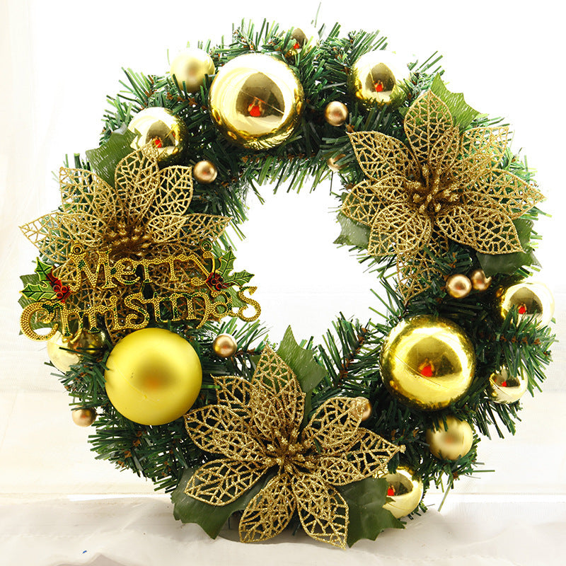 Christmas Wreath – Multicolor Plastic Holiday Door Decoration, Festive Front Door Decor, Seasonal Home Ornament for Winter Che
