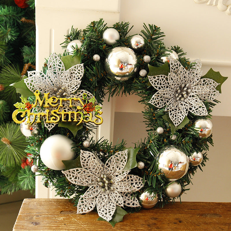 Christmas Wreath – Multicolor Plastic Holiday Door Decoration, Festive Front Door Decor, Seasonal Home Ornament for Winter Che