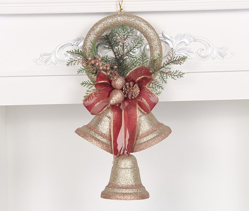 Pearlescent Paper Christmas Decorations – Bell & Tree Designs | Festive Hanging Ornaments for Home, Party, or Holiday Décor