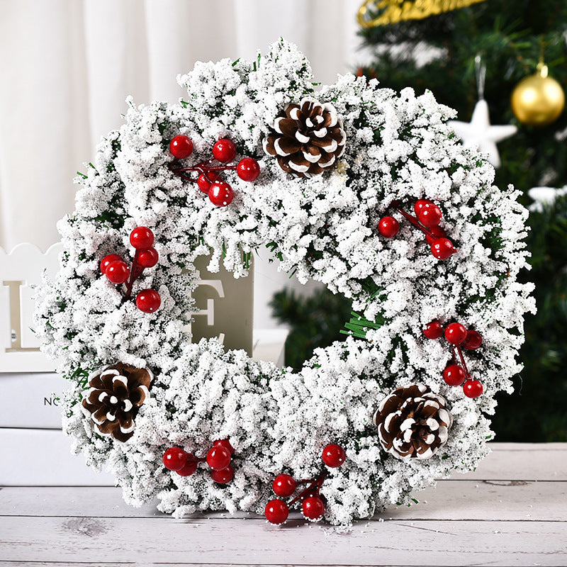 Christmas Wreath – PVC Pinecone & Berry Door Décor | Holiday Wall or Fireplace Decoration, Multiple Styles Available (12.6")