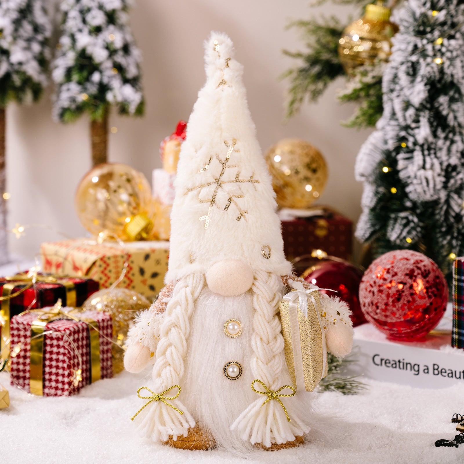 Christmas Gnome Plush Doll Ornaments – Santa, Rudolph & Gingerbread Gnomes | Holiday Tabletop Décor, Festive Home Decoration, Gift Idea