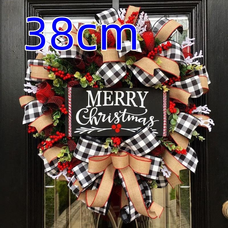 Christmas Bow Garland – Handmade Cloth Holiday Decoration | Festive Tree, Mantel, or Door Décor
