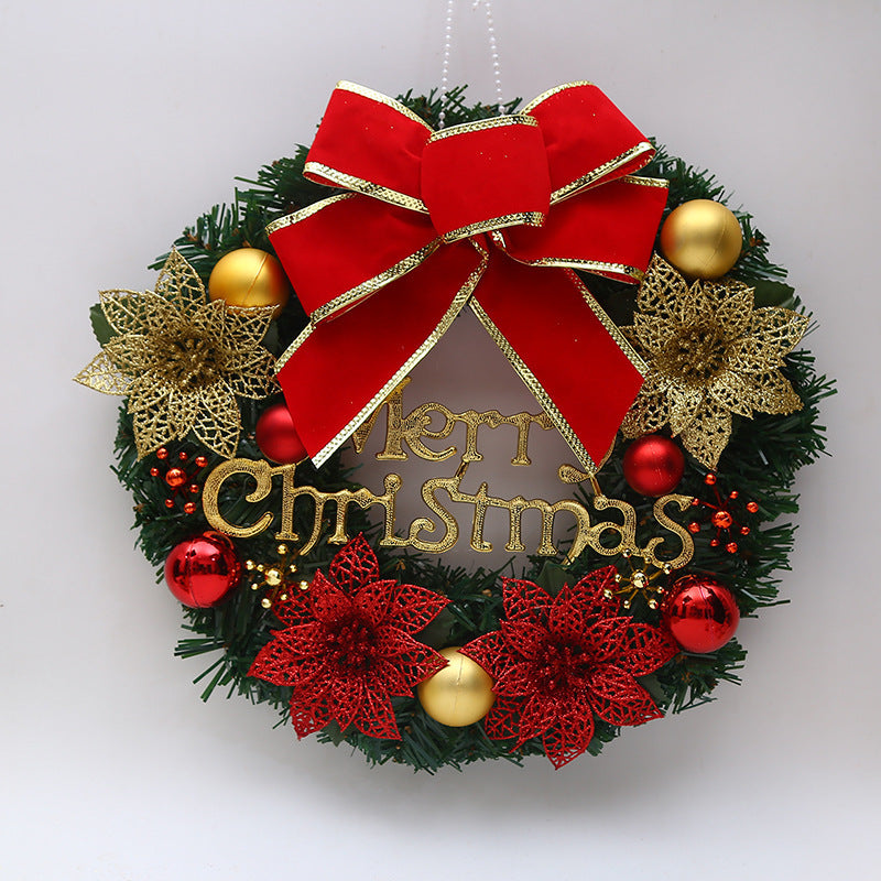 Wooden Christmas Wreath – Rustic Holiday Door Décor | Red Bow, Bells & Gift Designs | Festive 30cm (11.8”) Handmade-Style Decoration