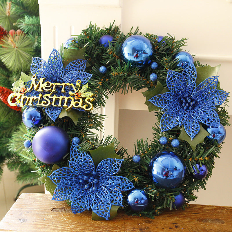 Christmas Wreath – Multicolor Plastic Holiday Door Decoration, Festive Front Door Decor, Seasonal Home Ornament for Winter Che