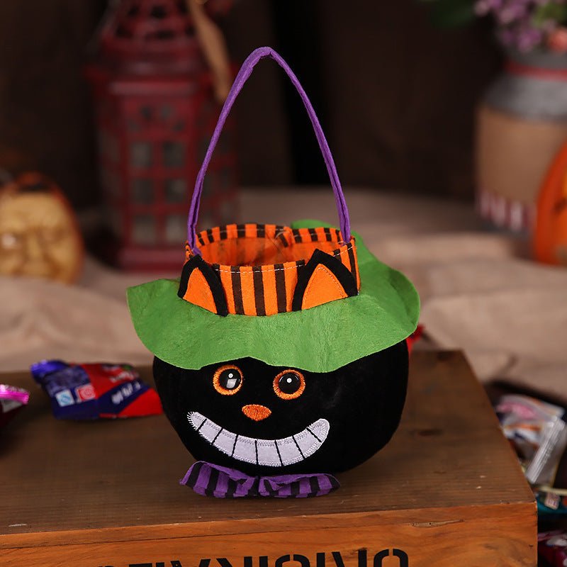 Halloween Candy Bags – Pumpkin & Witch Design | Reusable Trick or Treat Tote | Kids Party Favor, Holiday Gift Basket, DIY Craft Supply