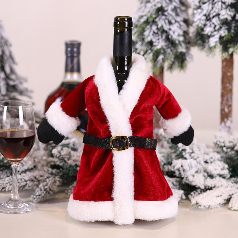Christmas Wine Bottle Cover – Gnome or Santa Hat Decoration | Festive Holiday Table Décor, Gift Wrap Bag for Wine or Champagne