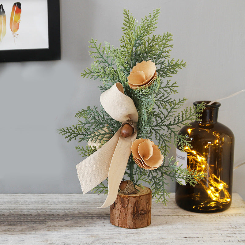 Mini Potted Christmas Tree – Small Faux Holiday Decoration | Eco-Friendly Desk, Window, or Office Décor (10–11” Tall)