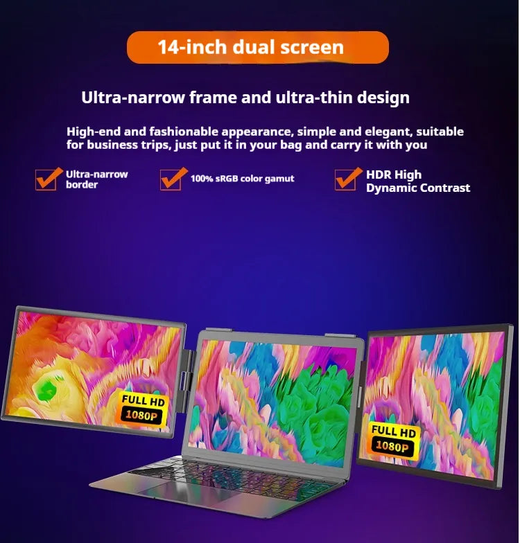 Dual Portable Computer Monitor