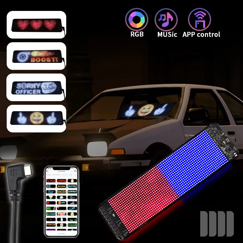 Outdoor Programmable LED Sign for Cars