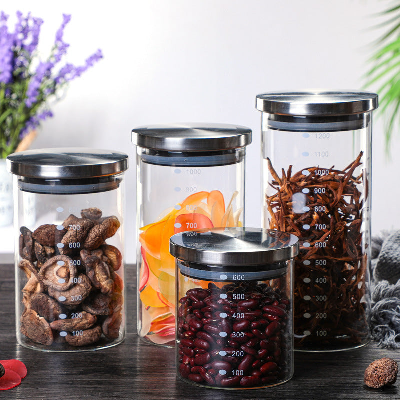 Glass Storage Coffee Tea Airtight Jar