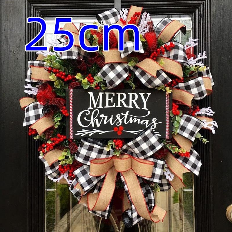 Christmas Bow Garland – Handmade Cloth Holiday Decoration | Festive Tree, Mantel, or Door Décor