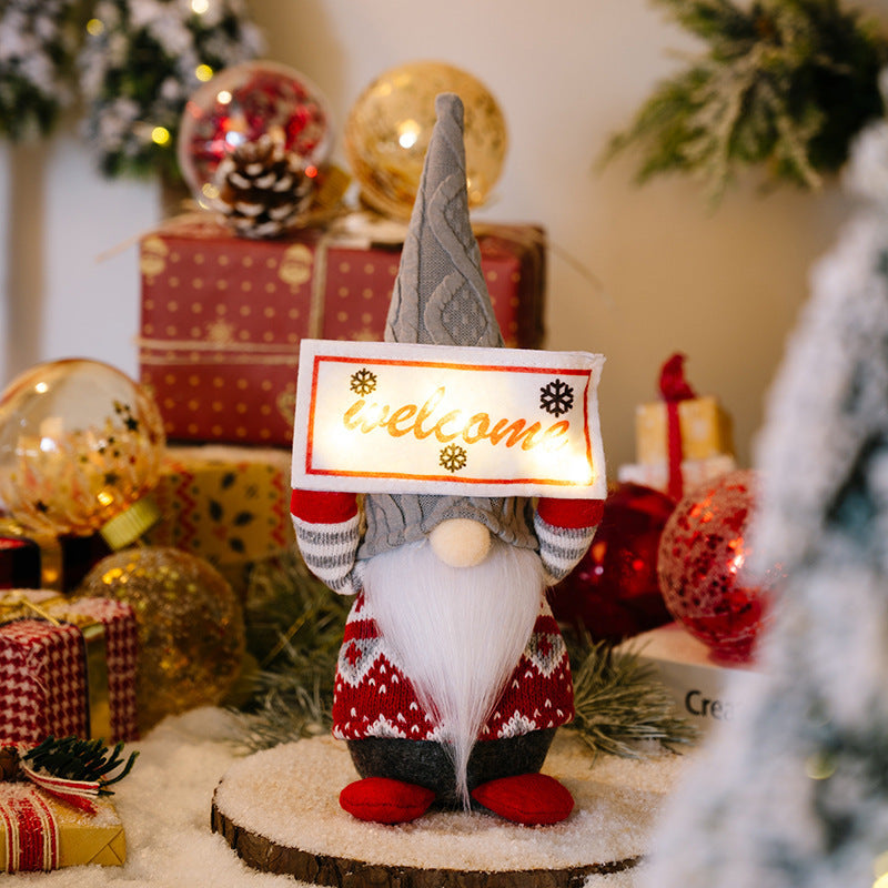 Christmas Gnome Plush Doll Ornaments – Santa, Rudolph & Gingerbread Gnomes | Holiday Tabletop Décor, Festive Home Decoration, Gift Idea