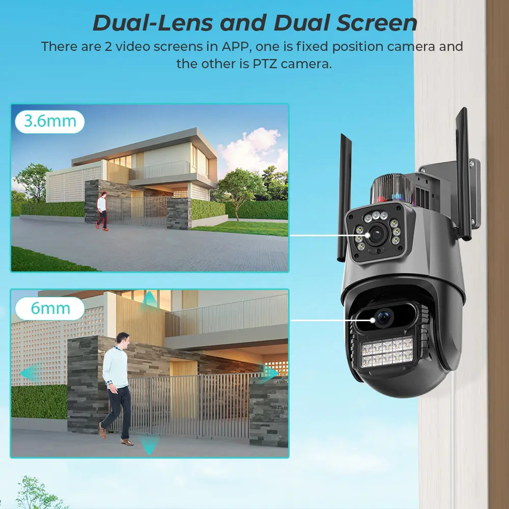 4K Dual Lens Camera with Dual Screen