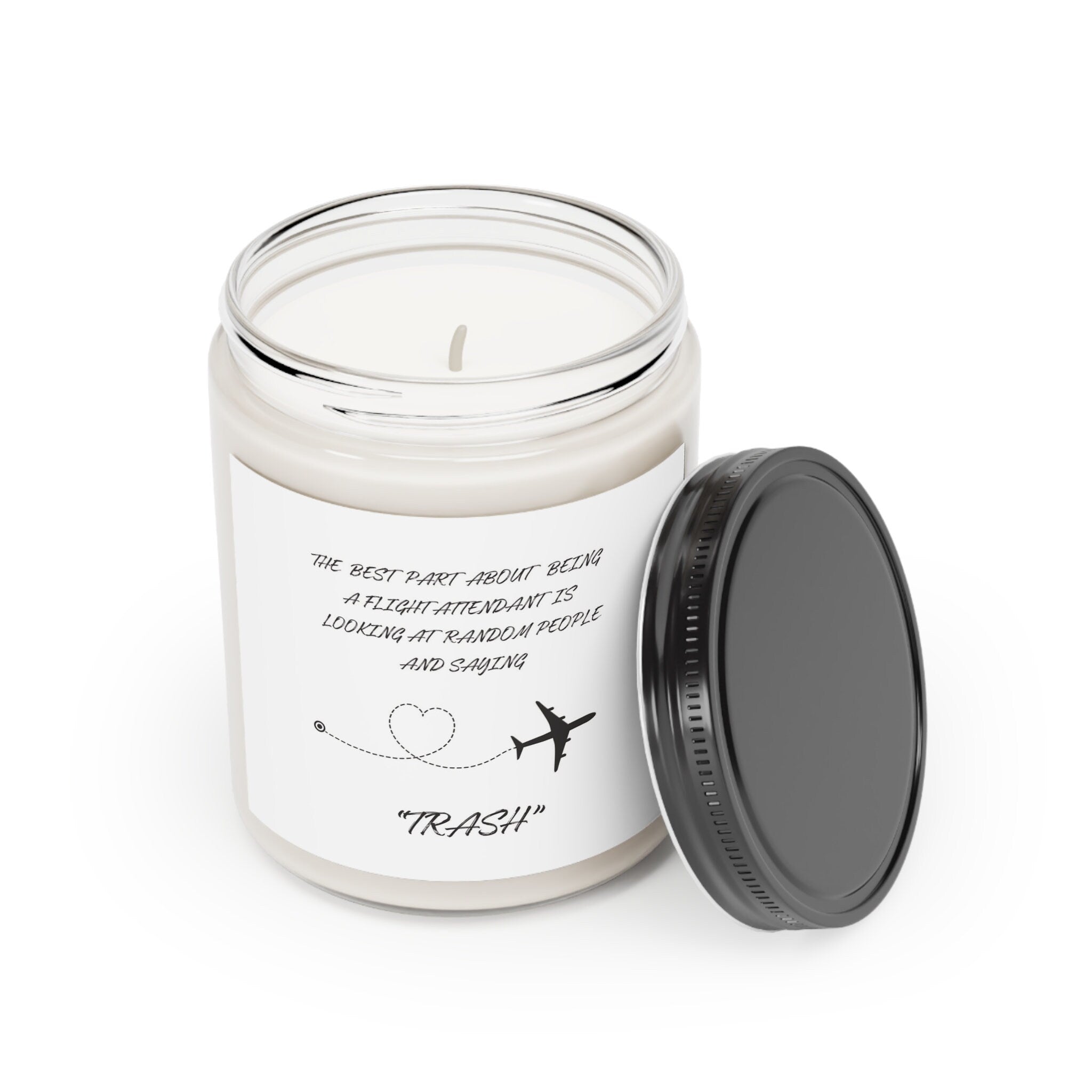 Scented Soy Candle for Flight Attendants: Vanilla Cinnamon Aromas