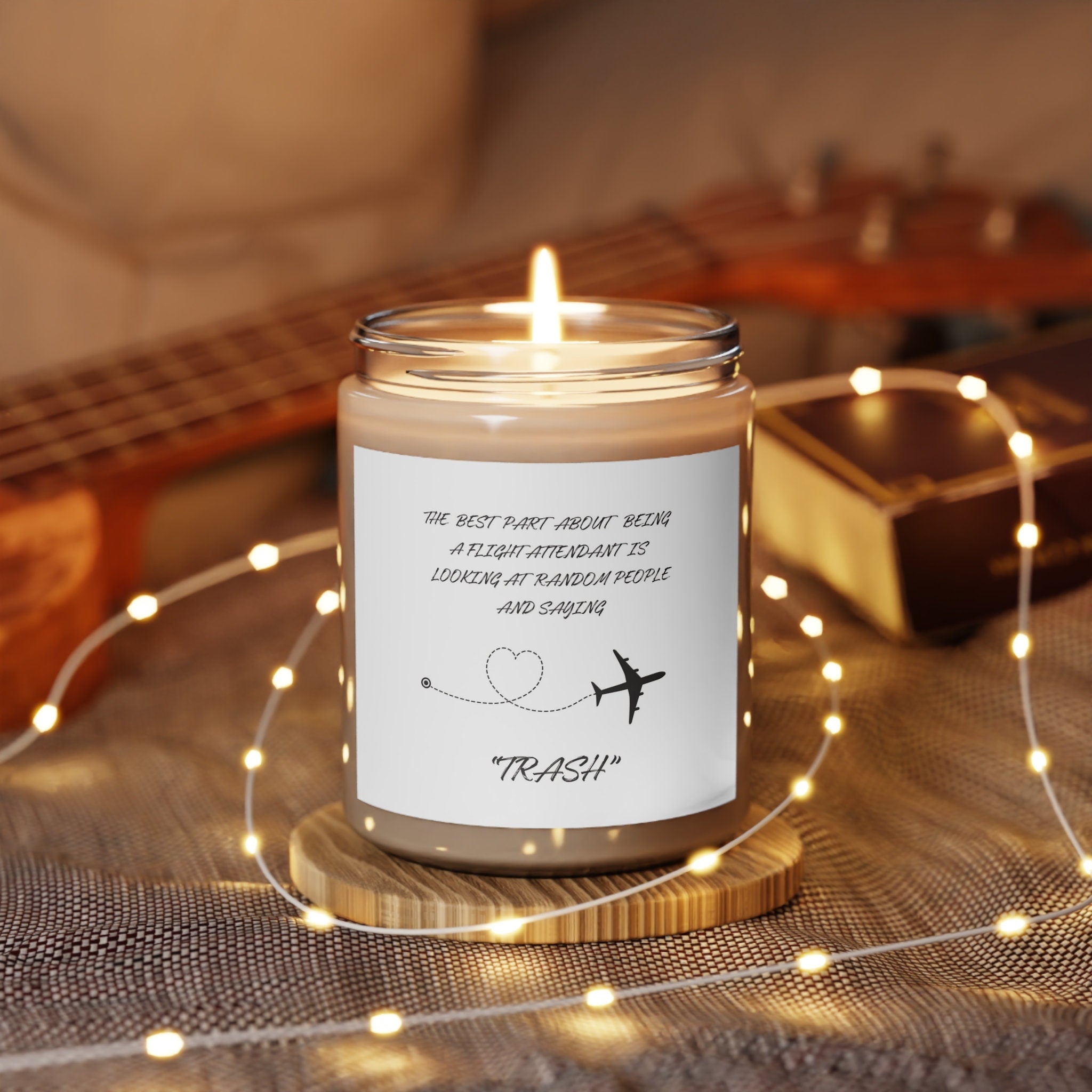 Scented Soy Candle for Flight Attendants: Vanilla Cinnamon Aromas