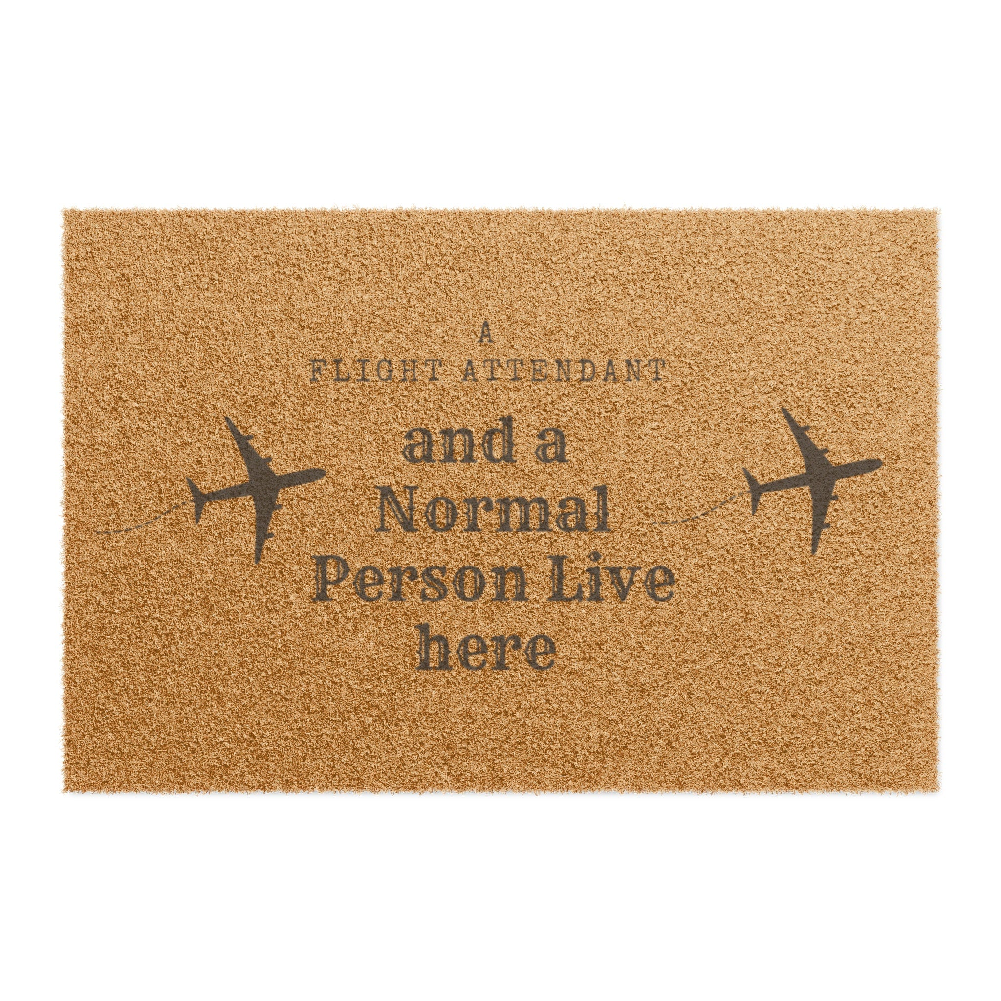Flight Attendant Doormat: Funny Home Entryway Decor