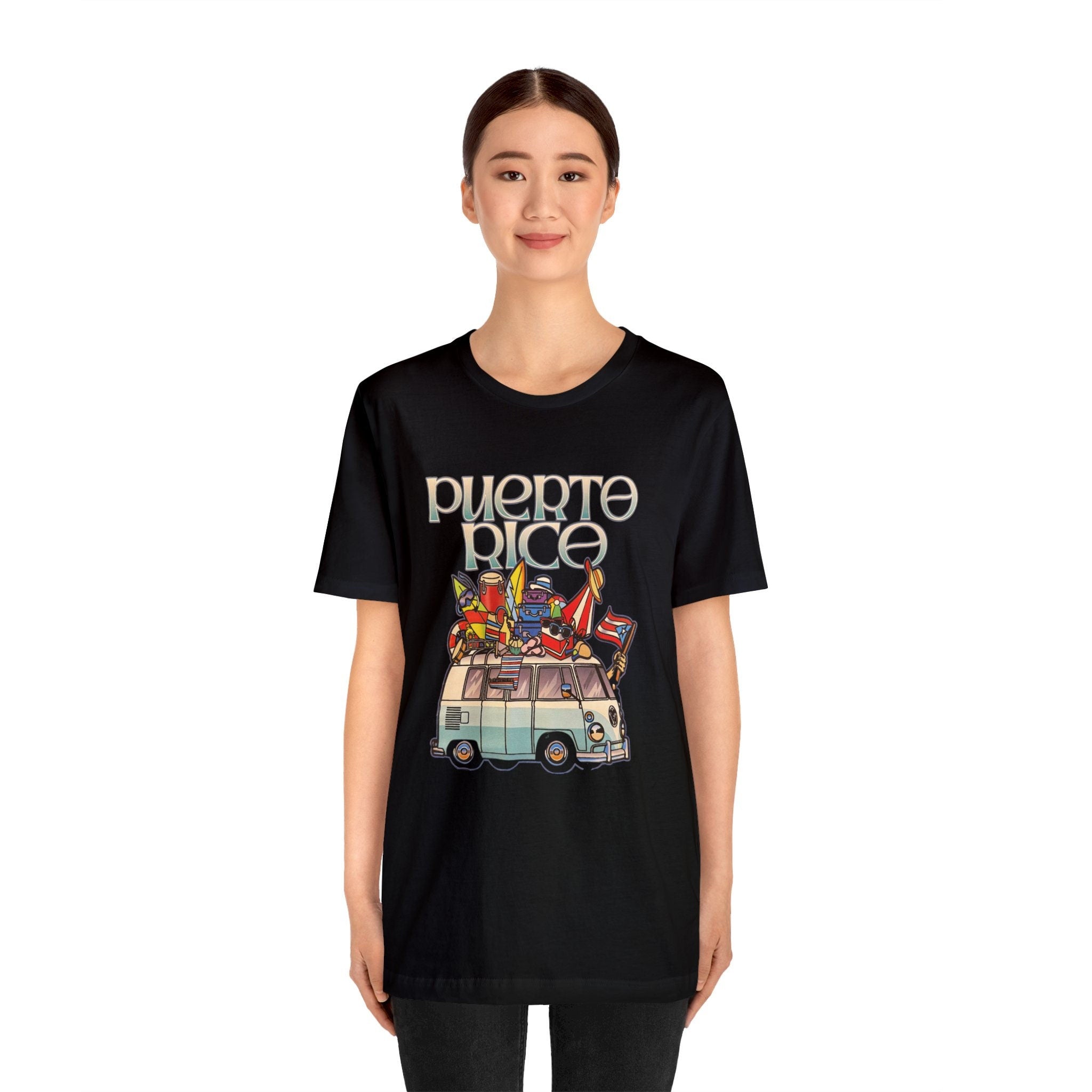 Puerto Rico VW Bus T-Shirt: Boricua Pride Vintage Tee
