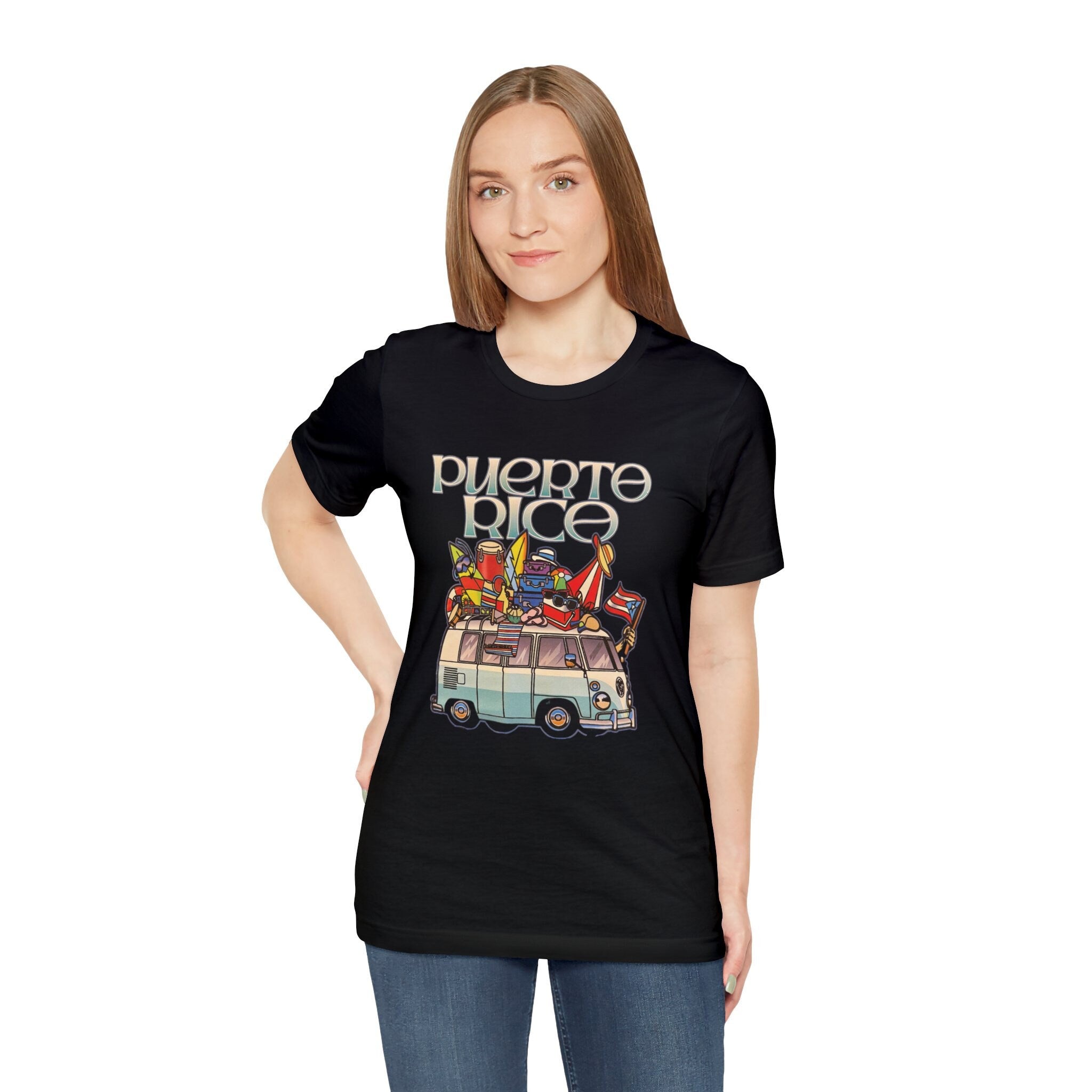 Puerto Rico VW Bus T-Shirt: Boricua Pride Vintage Tee
