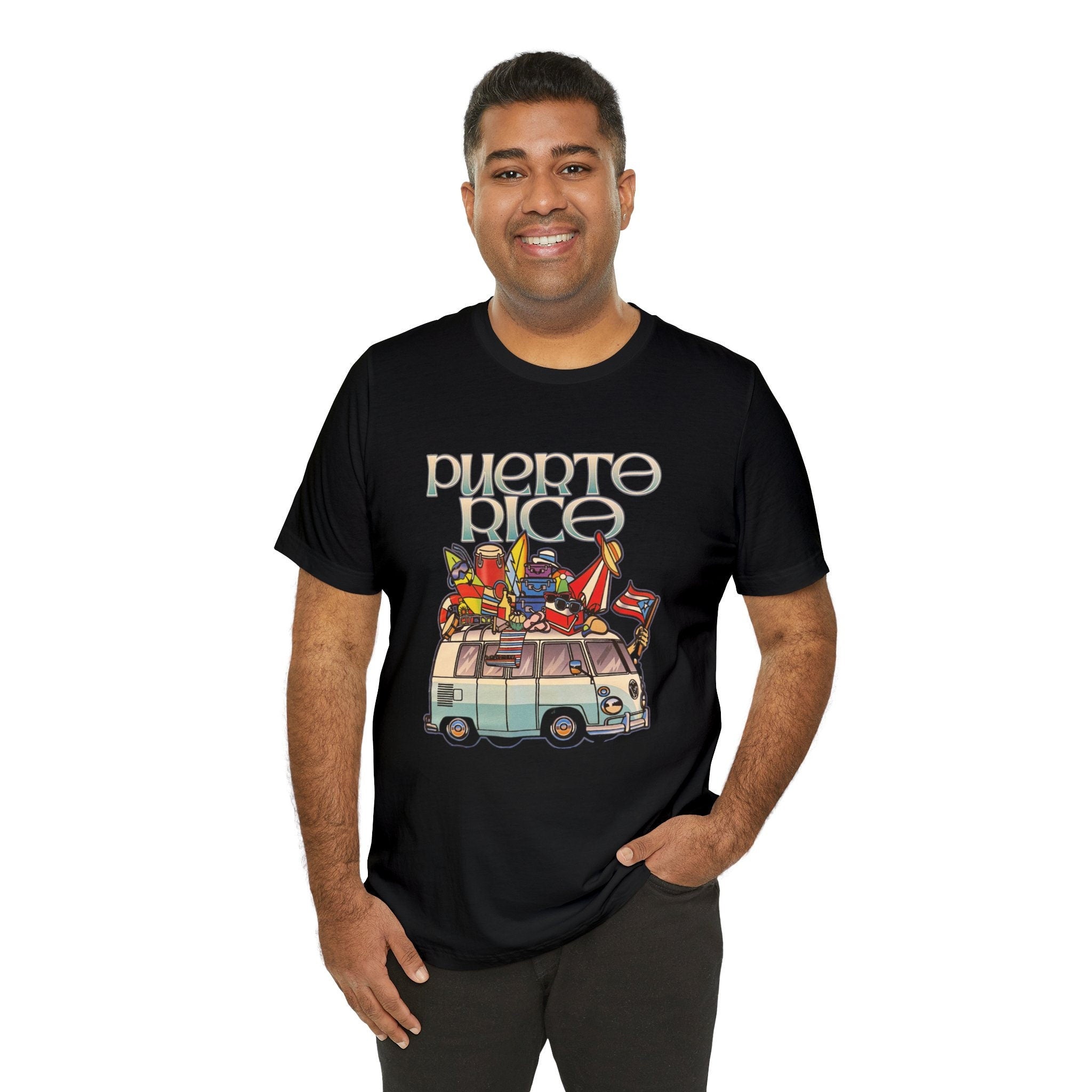 Puerto Rico VW Bus T-Shirt: Boricua Pride Vintage Tee
