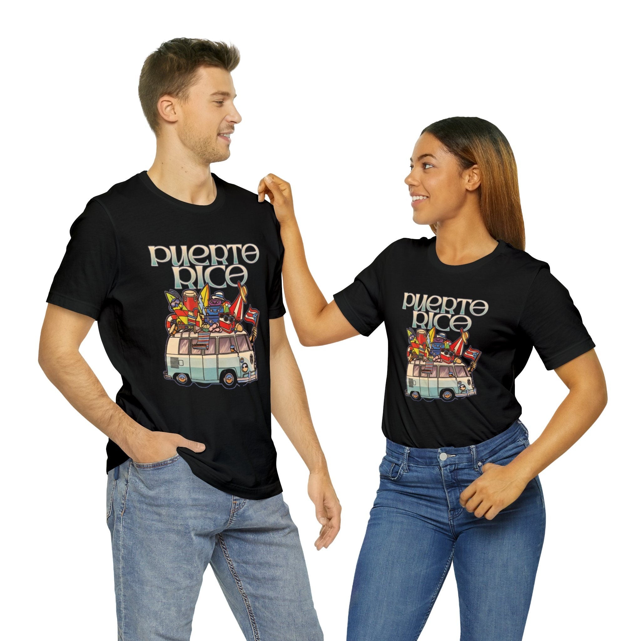 Puerto Rico VW Bus T-Shirt: Boricua Pride Vintage Tee