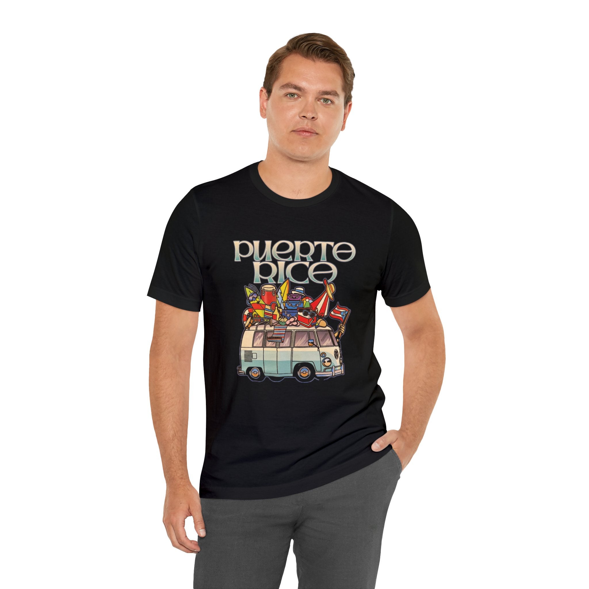 Puerto Rico VW Bus T-Shirt: Boricua Pride Vintage Tee