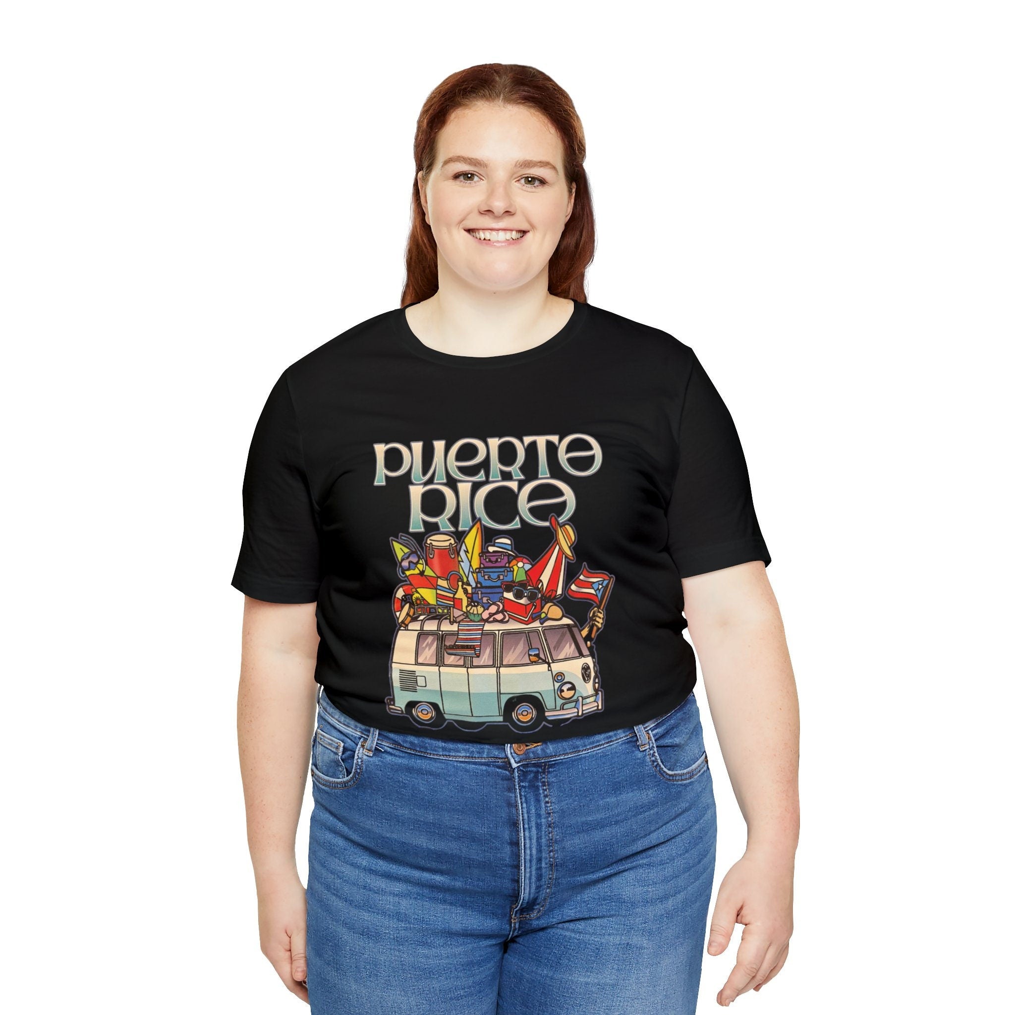 Puerto Rico VW Bus T-Shirt: Boricua Pride Vintage Tee