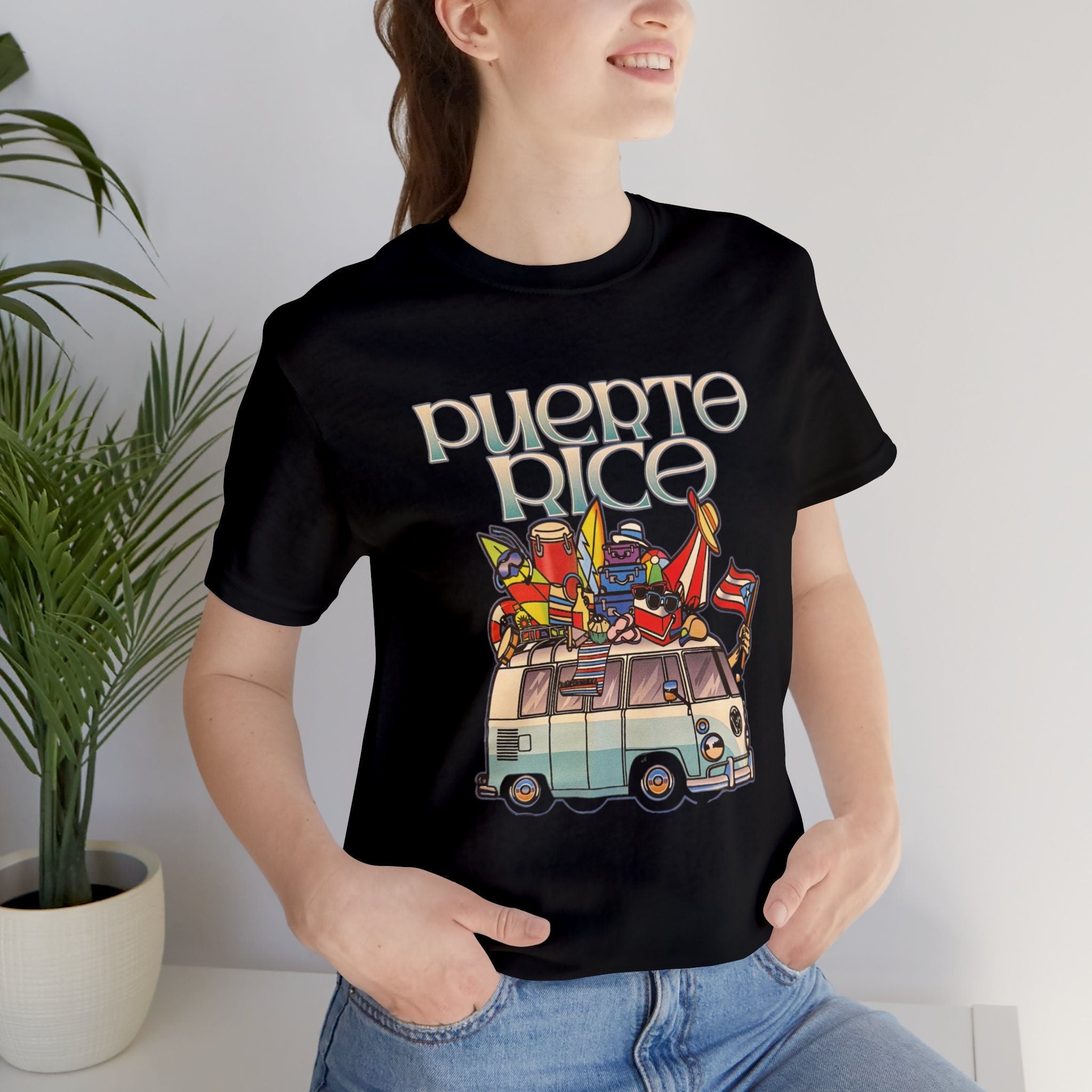 Puerto Rico VW Bus T-Shirt: Boricua Pride Vintage Tee