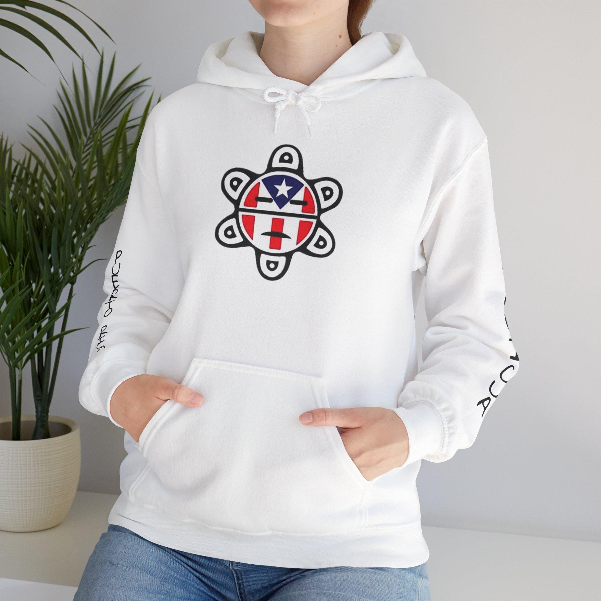 Boricua Taino Hoodie - Unisex Heavy Blend Hooded Sweatshirt, Puerto Rican Sweatshirt, Caribbean Culture Pullover, Indigenous Heritage