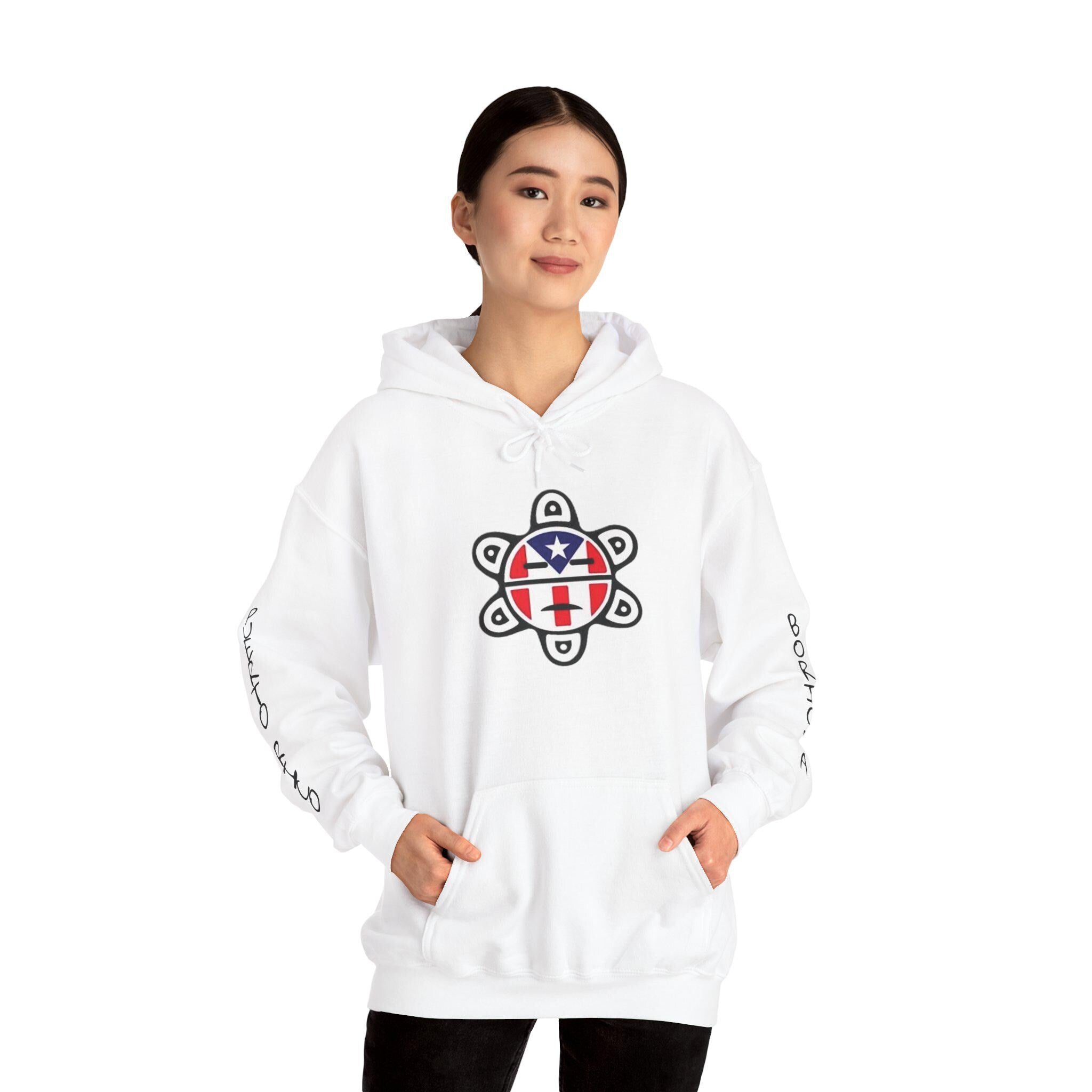 Boricua Taino Hoodie - Unisex Heavy Blend Hooded Sweatshirt, Puerto Rican Sweatshirt, Caribbean Culture Pullover, Indigenous Heritage