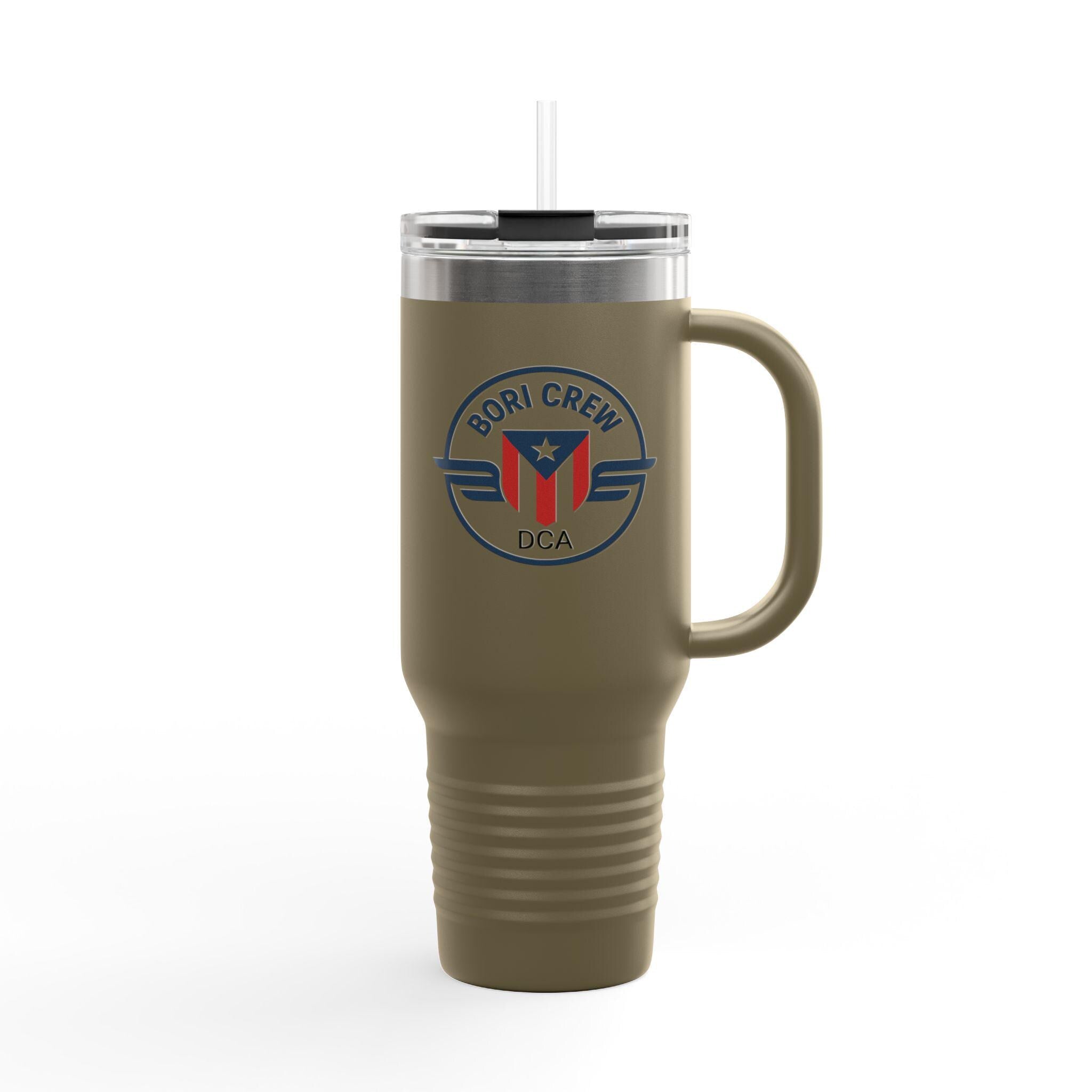 Bori Crew 40oz Insulated Travel Mug | Personalized Stainless Steel Coffee Tumbler Gift
