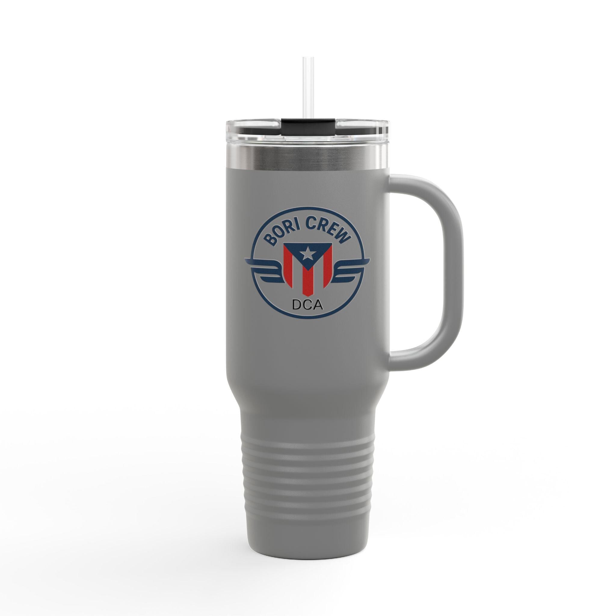 Bori Crew 40oz Insulated Travel Mug | Personalized Stainless Steel Coffee Tumbler Gift