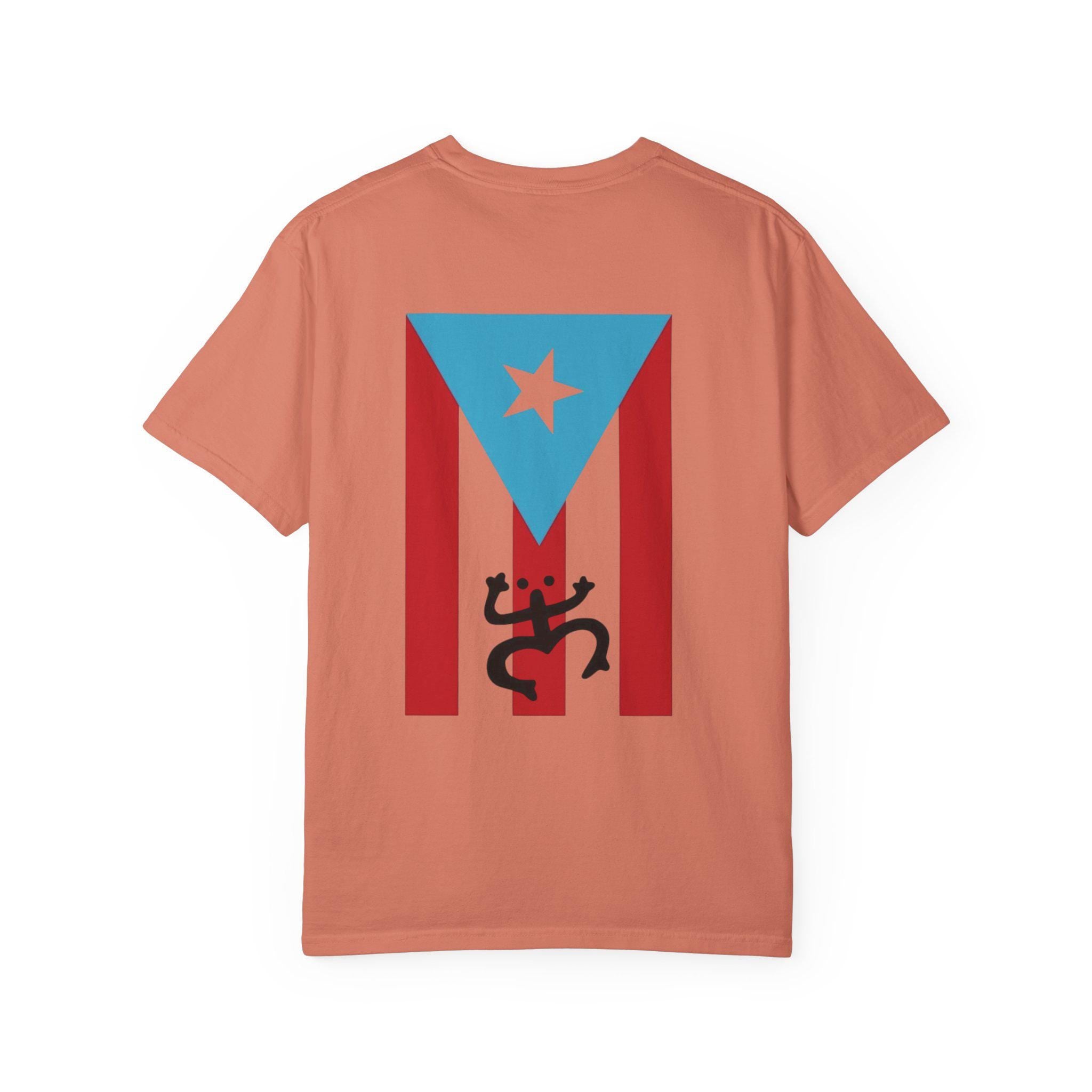 Personalized Puerto Rican Pride T-Shirt: Garment-Dyed US Cotton Tee