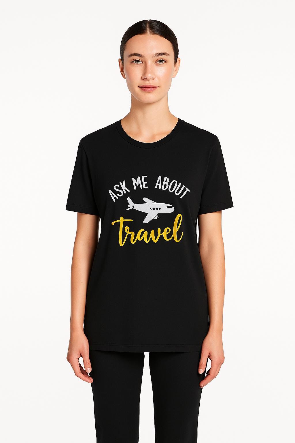 Ask Me About Travel Tee: Unisex Short Sleeve Shirt