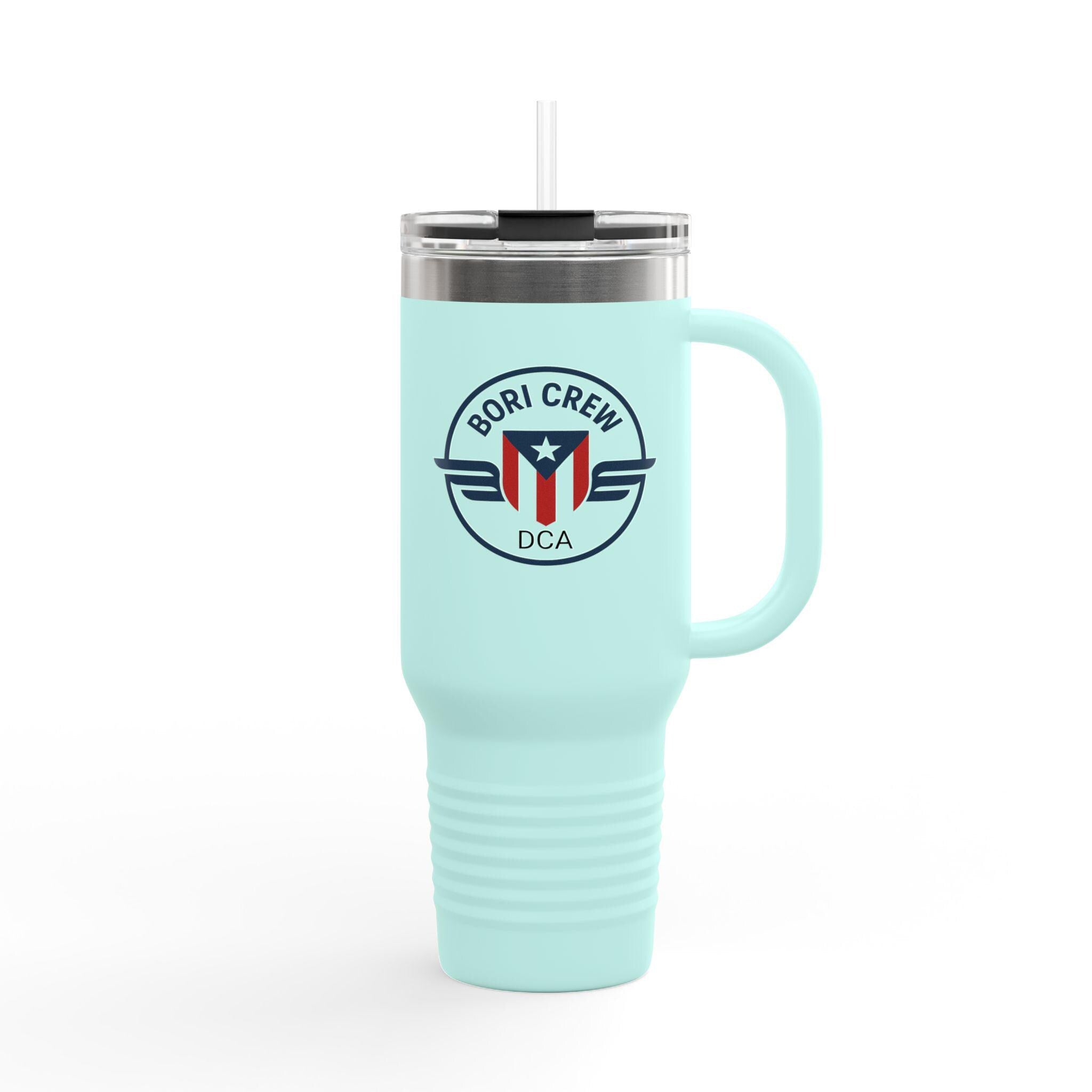 Bori Crew 40oz Insulated Travel Mug | Personalized Stainless Steel Coffee Tumbler Gift