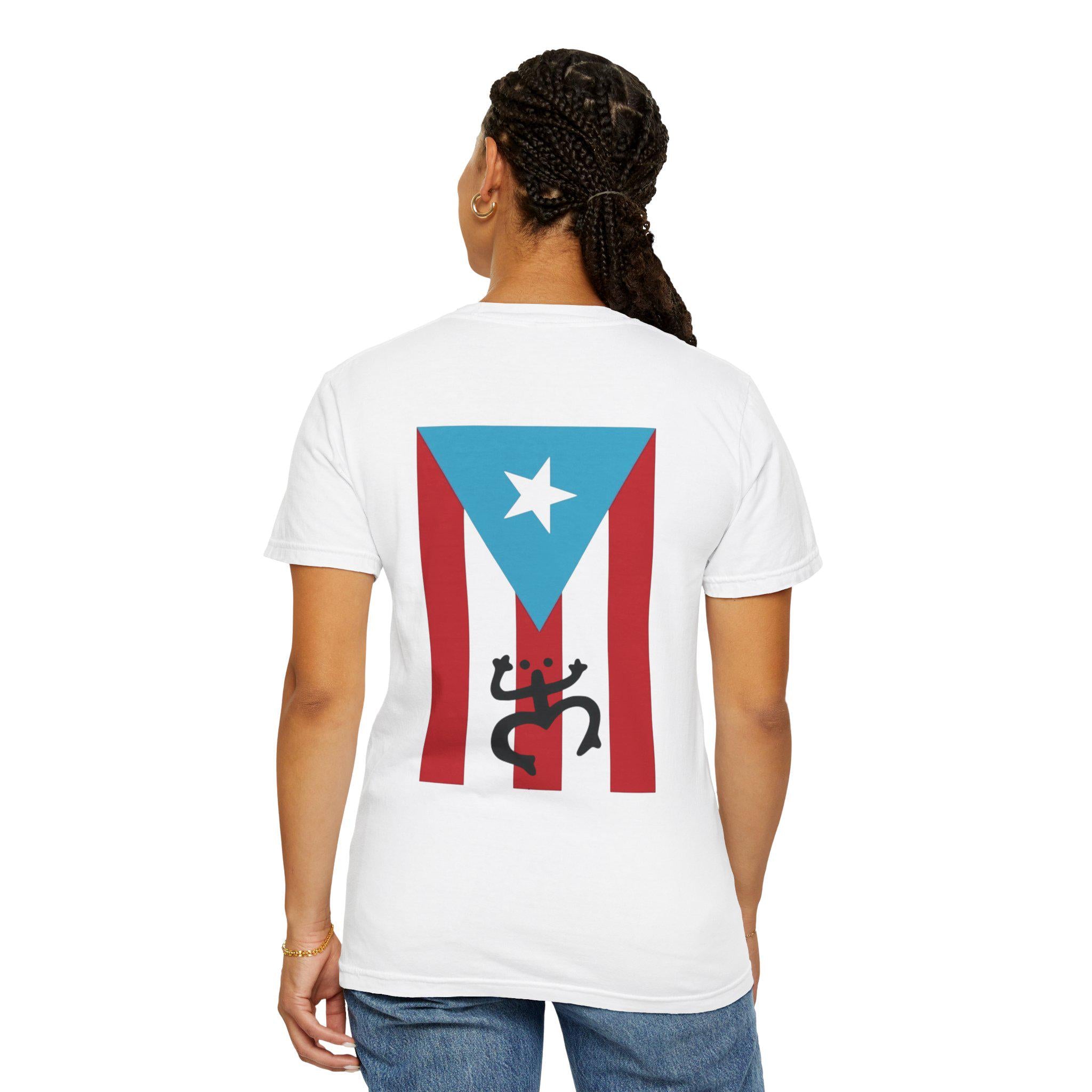 Personalized Puerto Rican Pride T-Shirt: Garment-Dyed US Cotton Tee