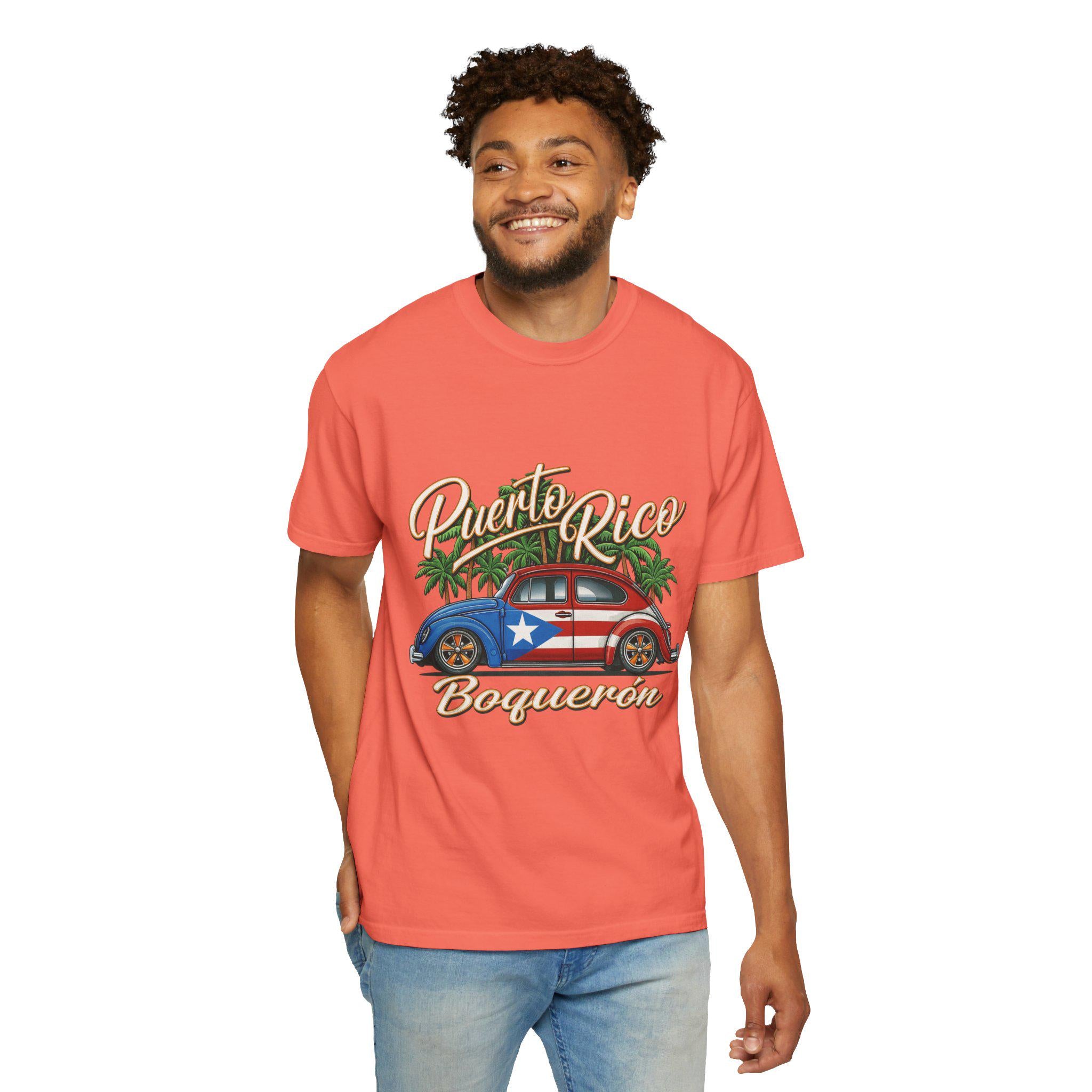 Puerto Rico Vibes T-Shirt: Garment-Dyed Tropical Beach Style
