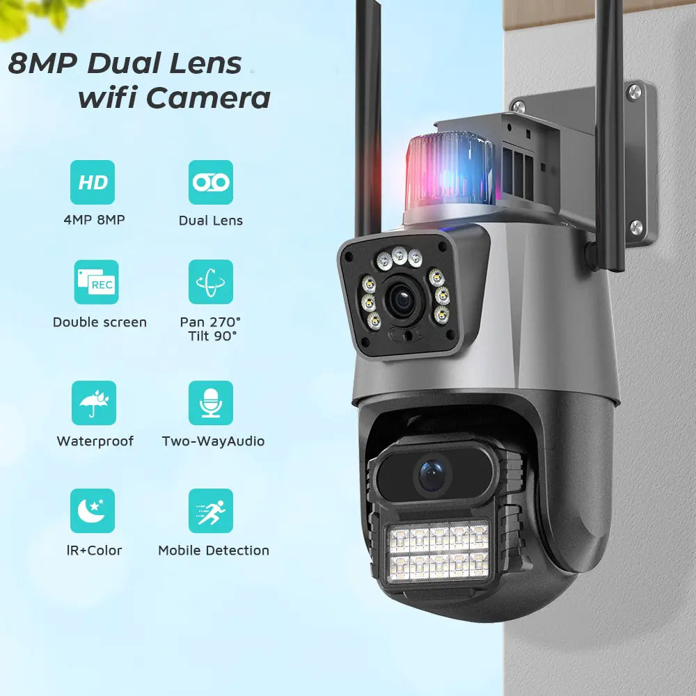 4K Dual Lens Camera with Dual Screen