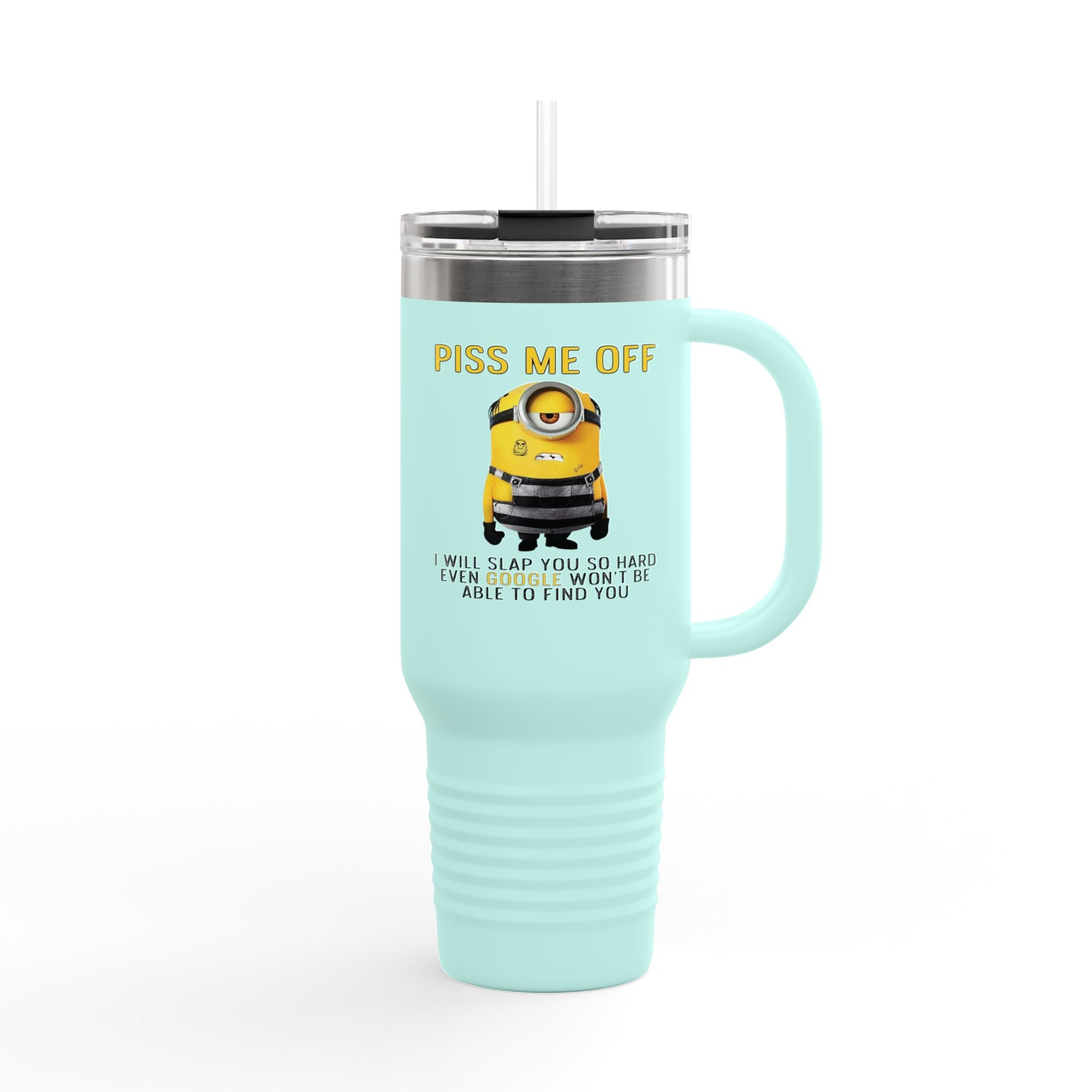 Funny Insulated Travel Mug, 40oz - Piss Me Off Minion Design - Perfect for Coffee Lovers, Gag Gift, Road Trips, Office Humor, Birthday [...]