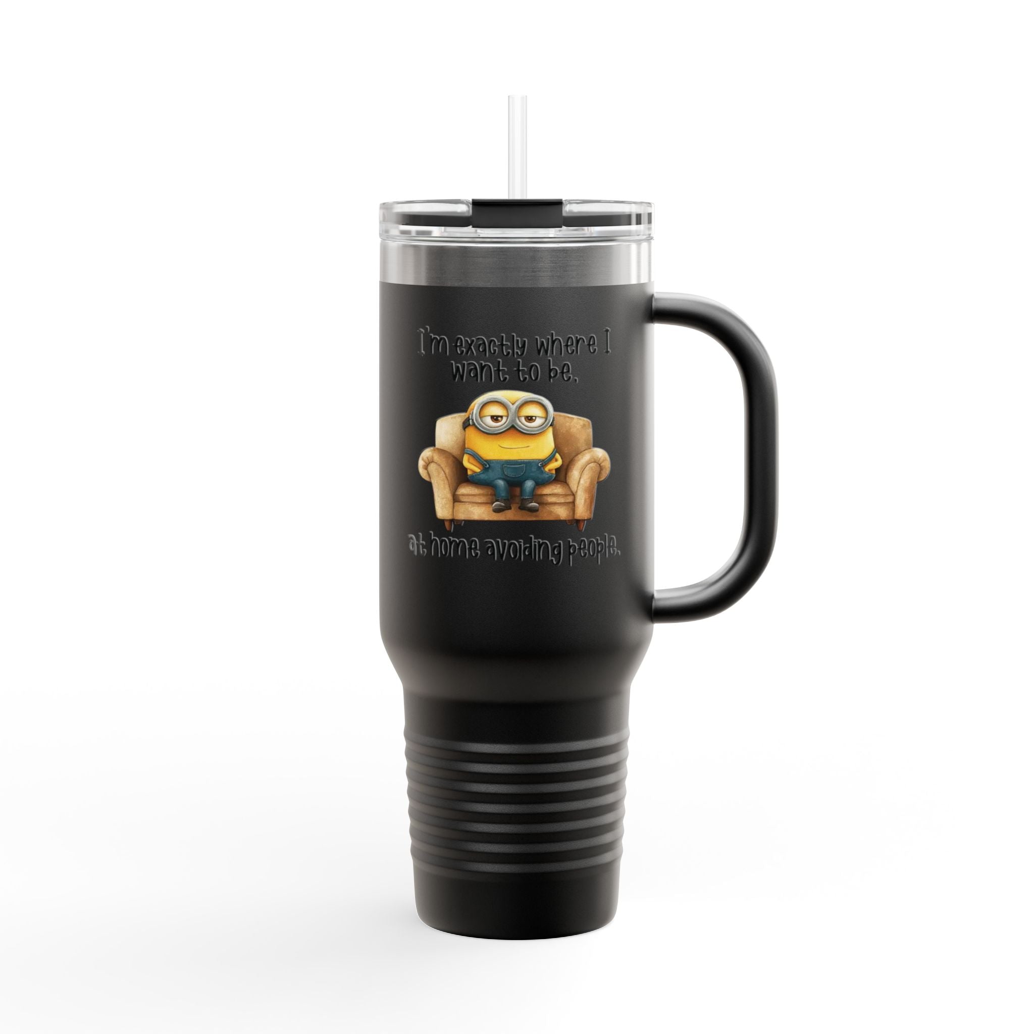 Fun Insulated Travel Mug - 40oz Adventure, Perfect for Coffee Lovers, Trending Gift for Minion Fans, Home & Outdoors Tumbler