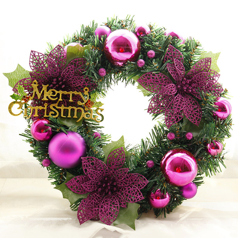 Christmas Wreath – Multicolor Plastic Holiday Door Decoration, Festive Front Door Decor, Seasonal Home Ornament for Winter Che