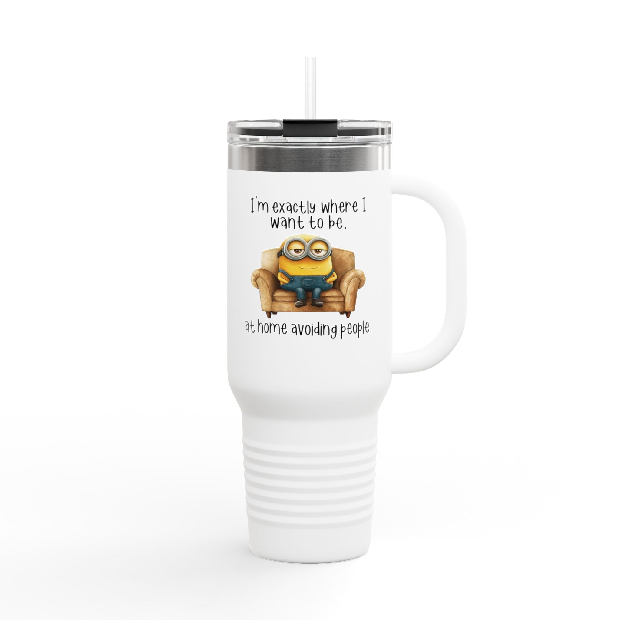 Fun Insulated Travel Mug - 40oz Adventure, Perfect for Coffee Lovers, Trending Gift for Minion Fans, Home & Outdoors Tumbler